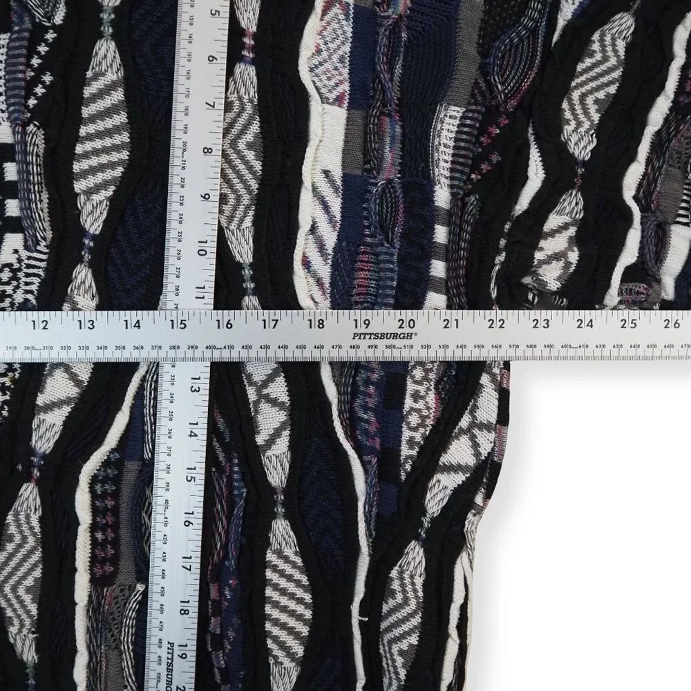 Vintage‎ 3D Textured Coogi Style Cosby Sweater Men's L Multicolor - Picture 6 of 9